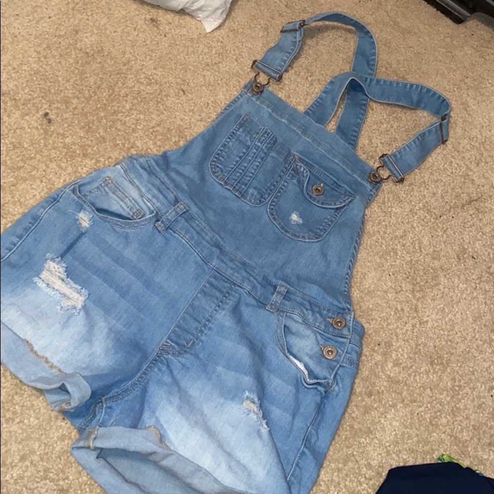 Jean overall shorts
